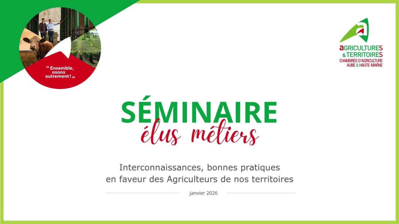 Elus et Responsables métiers : construire la feuille de route métiers pour nos Agricultures