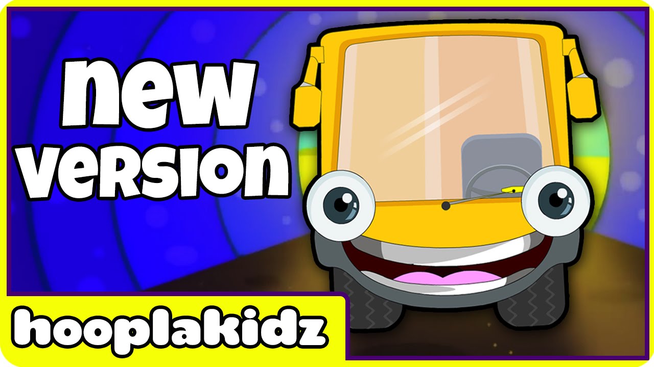 Wheels On The Bus | Blue Bus | Nursery Rhyme | HooplaKidz