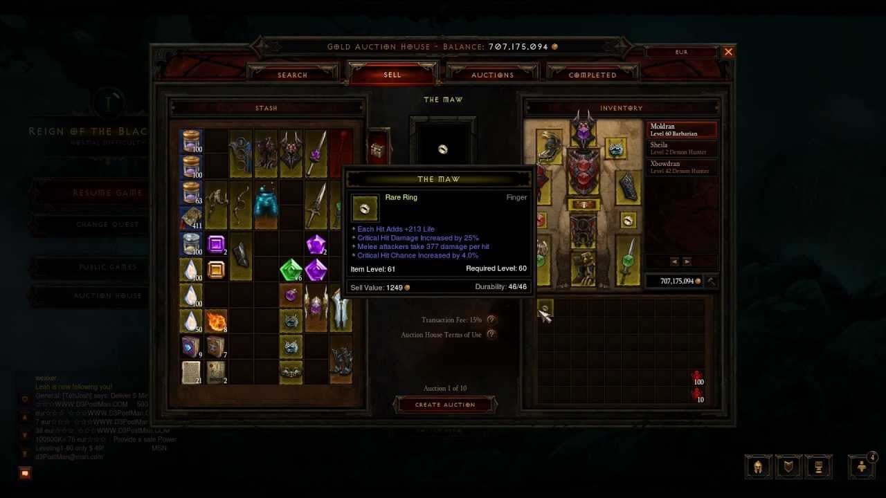 Diablo 3 - Billion Gold Challenge, Auction House (part 3)