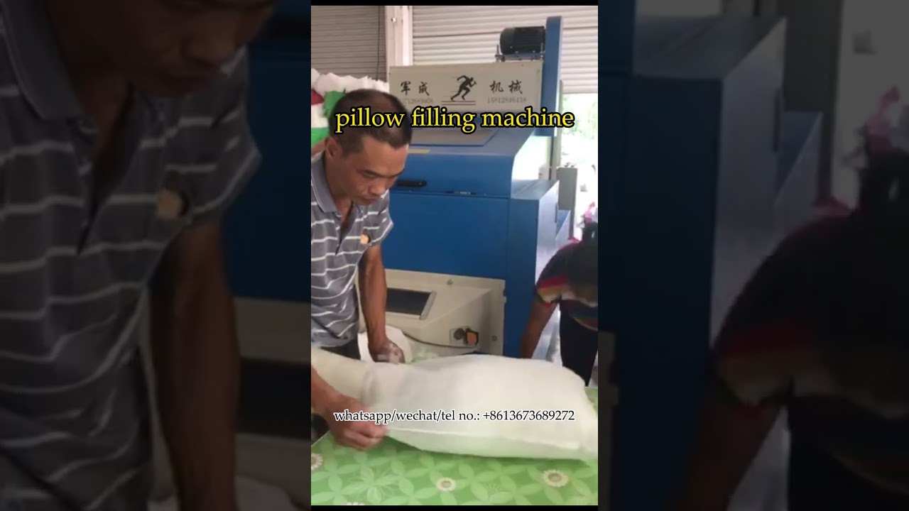 How does pillow stuffing machine work? Automatic pillow cushion filling machine #stuffing #filling
