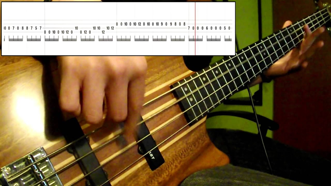 Muse - Hysteria (Bass Cover) (Play Along Tabs In Video)