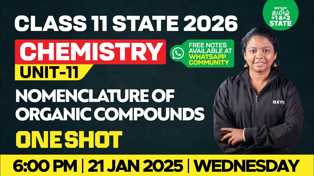 🔴One Shot🔥Nomenclature of Organic Compounds Class 12 Chemistry | Class 11 | Xylem State 11&12 Tamil