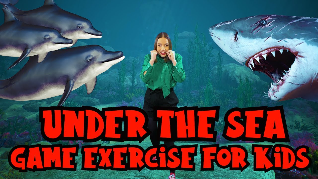 Under the Sea Game Exercise for Kids | Learn About 3 Different Sharks | Indoor Workout for Children