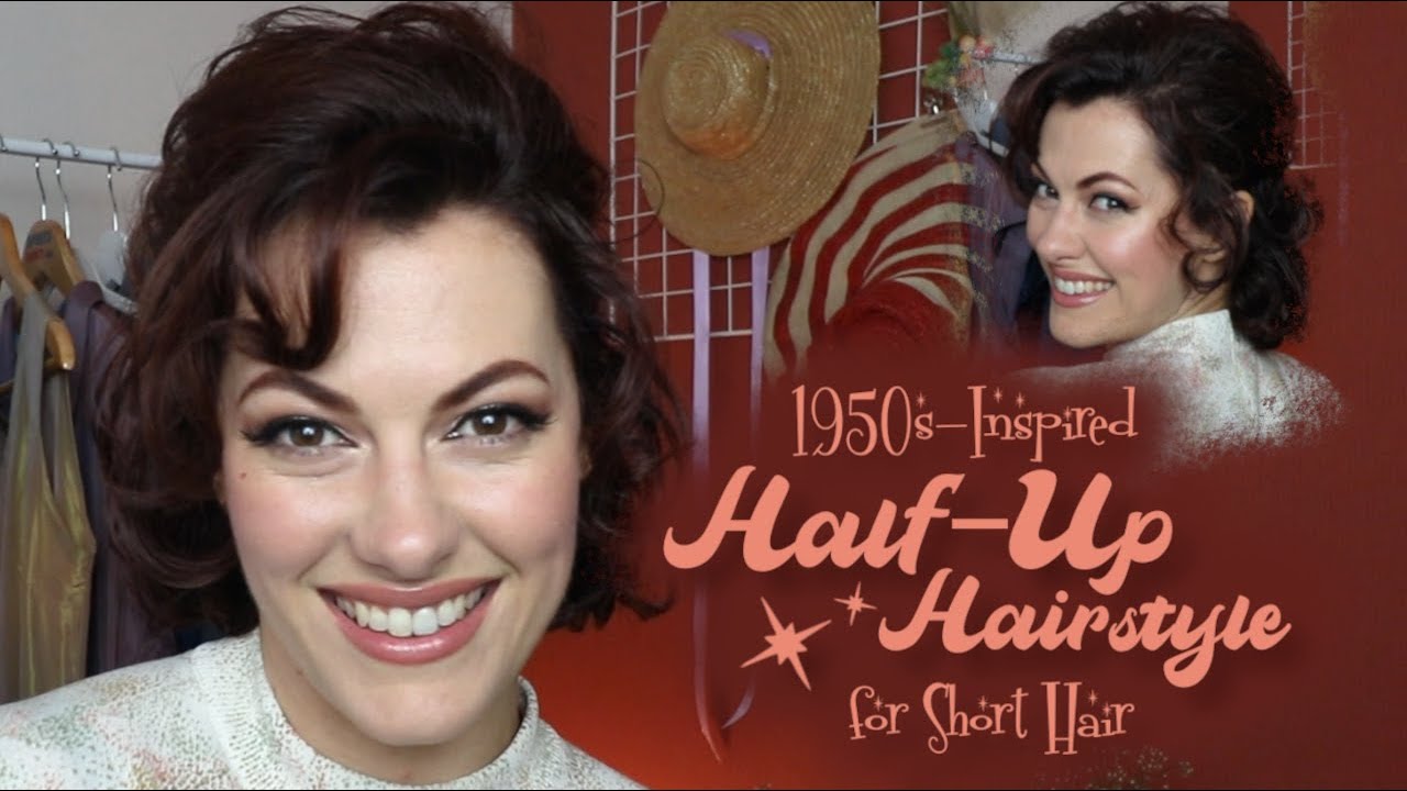 1950s-Inspired Half-Up Hairstyle (For Short Hair) | VINTAGE TIPS & TRICKS