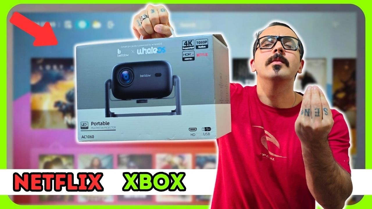 Projetor Gamer Bettdow AC1060: Vale a Pena? | CINEMA em CASA com 120Hz