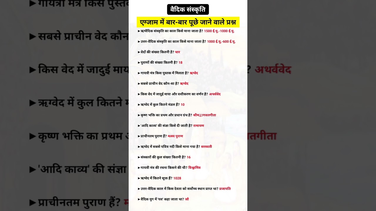 वैदिक सभ्यता | Vedic Period |Complete Ancient History |VaidikSabhyata |important questions #history