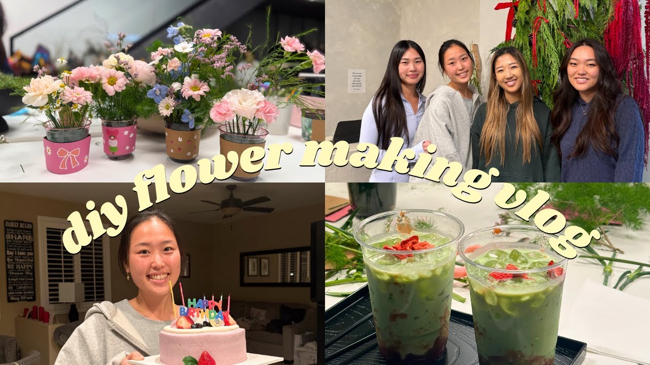 post-grad diaries: celebrating haeri's bday making diy flowers & more