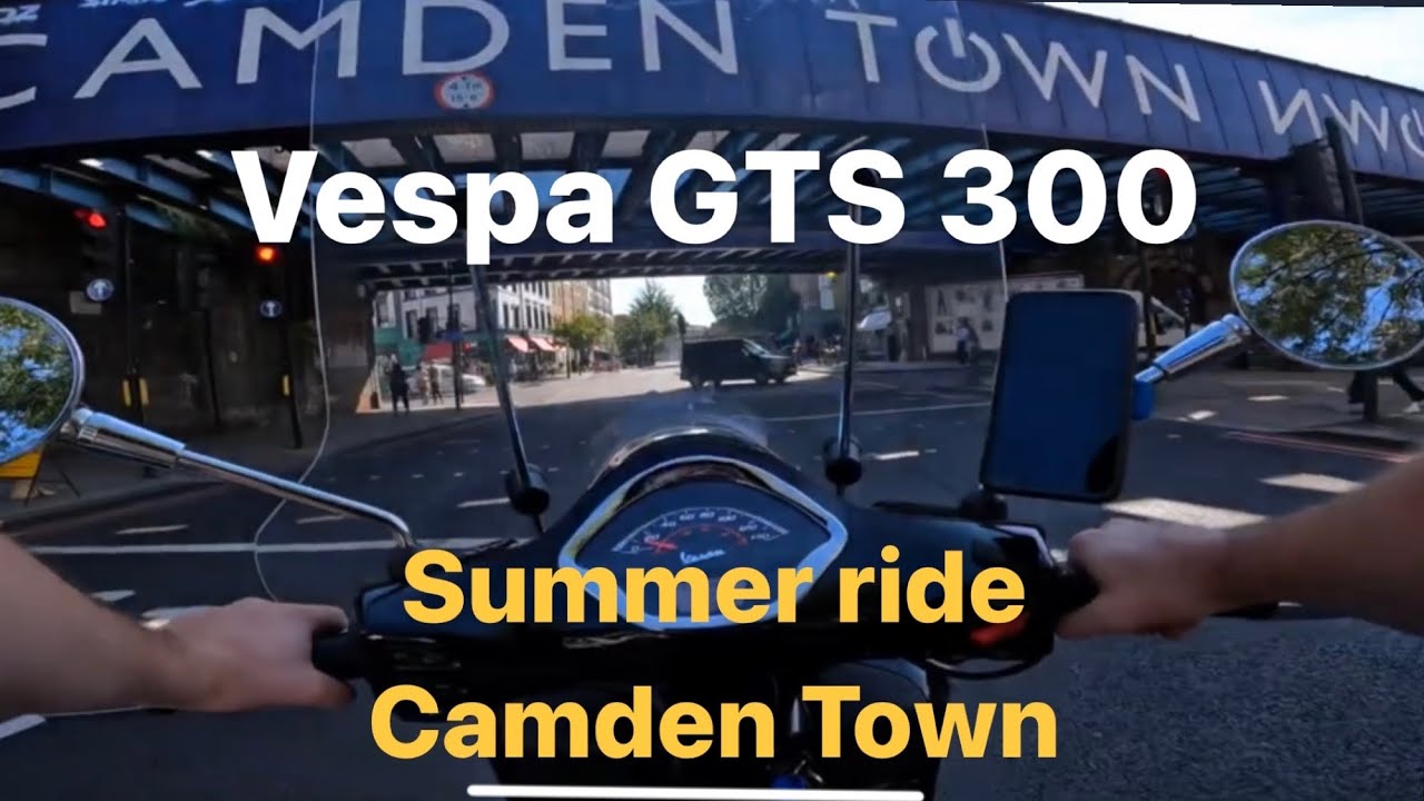 Vespa GTS summer ride in Camden Town