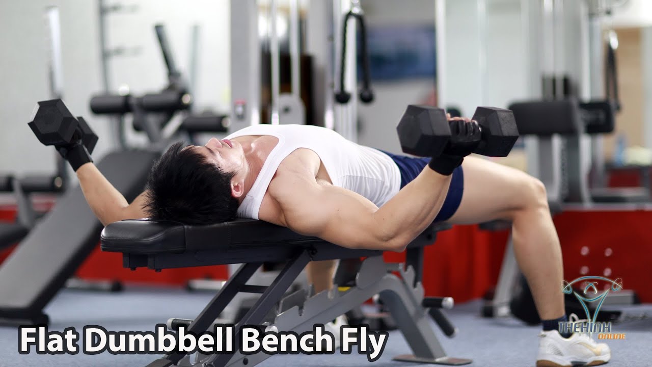 Ép khít khe ngực trong hiệu quả với tạ Dumbbell Bench Fly