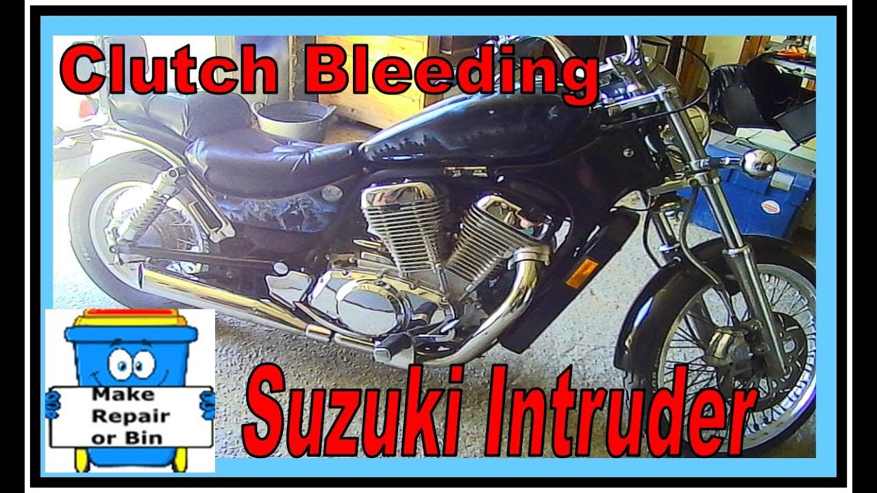 How to bleed the clutch on a Suzuki Intruder.