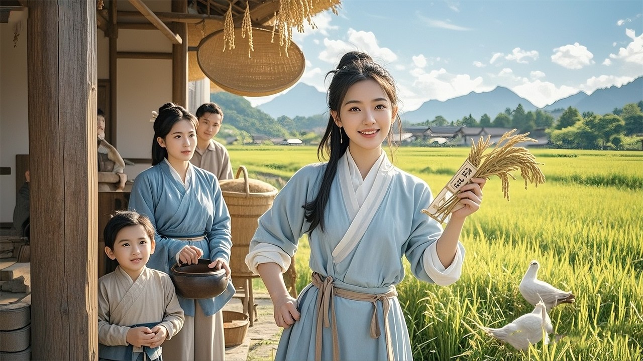 现代女孩穿成古代女扮男装在逃‘少爷’，刚来父亲就去世，家徒四壁只剩一口破锅！她左手杂交水稻右手五年科举！族长骂她癞蛤蟆想吃天鹅肉？她反手亩产千斤，县试夺魁。#重生 #drama #cdrama#年代