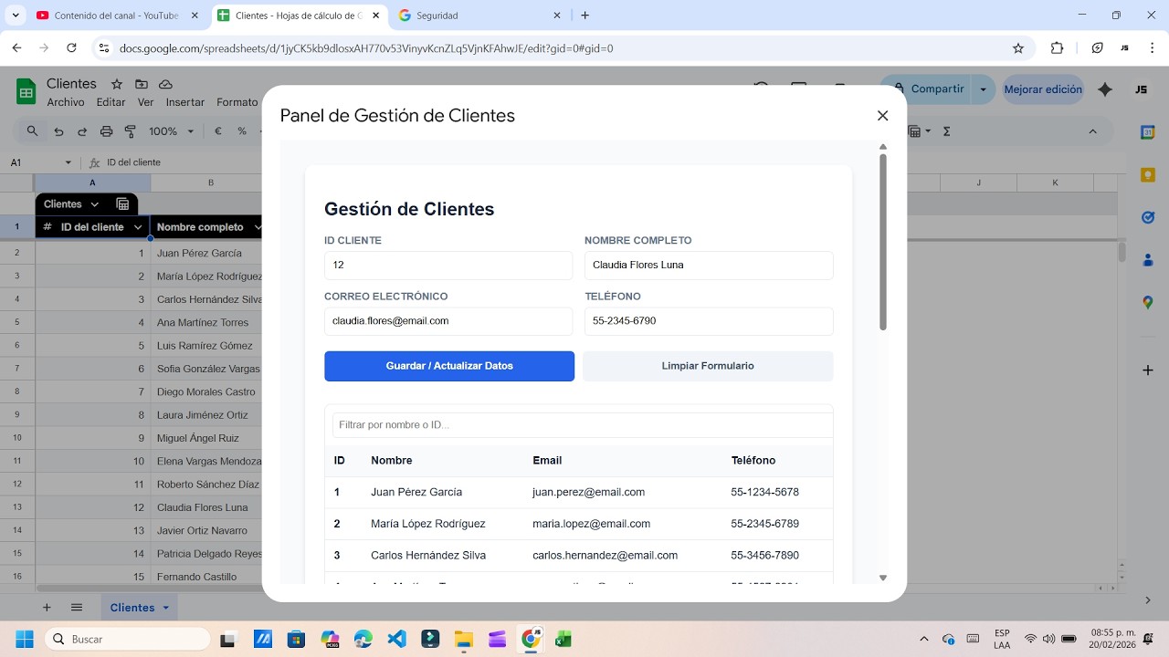 Google Sheets Apps Script  Formulario de Registro, Edición y Buscador en Tiempo Real