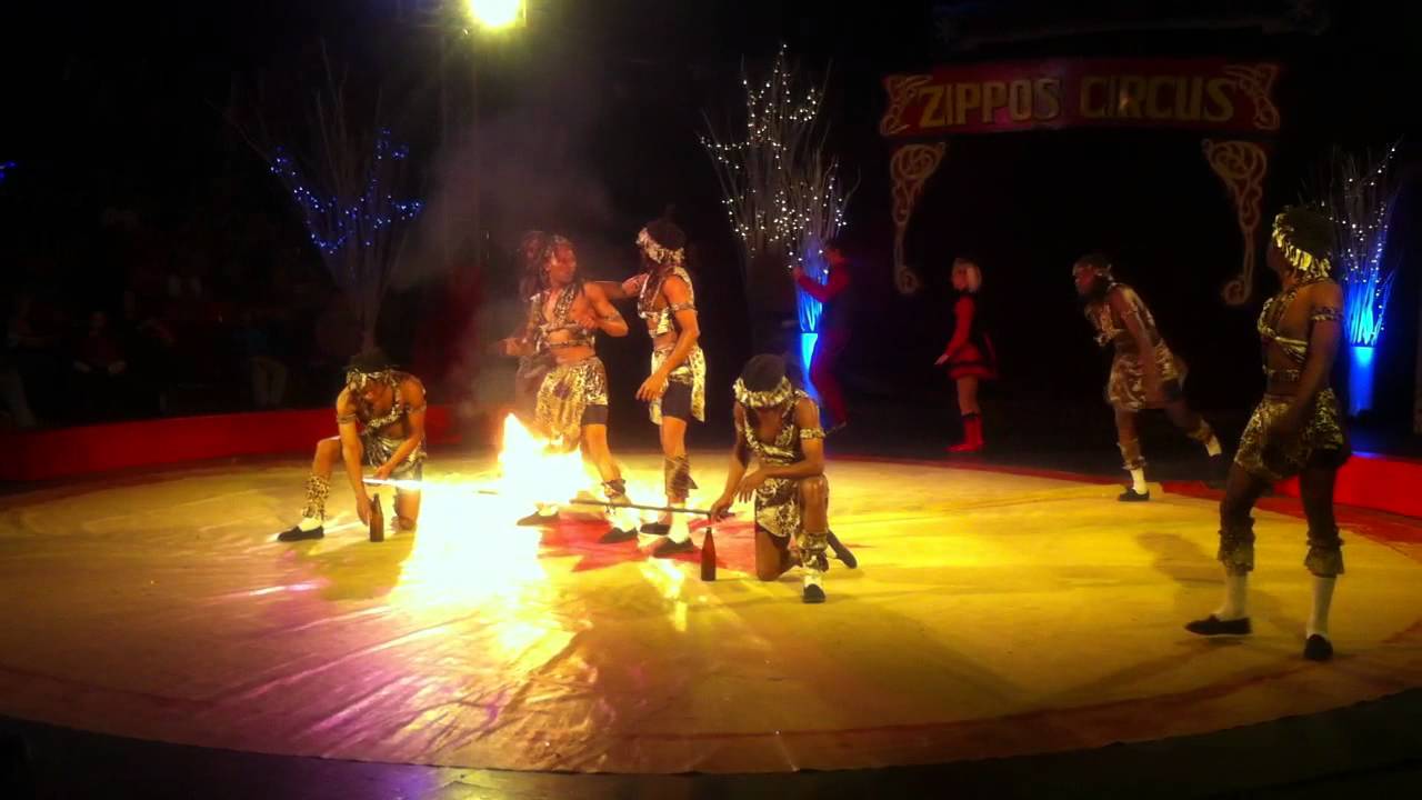 Zulu Warriors Troupe Performing At Zippos Christmas Circus In 2011
