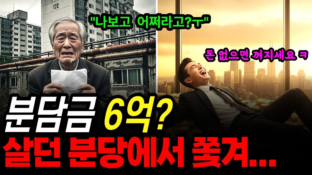 1기 신도시 천당 아래 분당 재건축 대란 분담금 6억에 돈없는 30년 토박이 피눈물 재계발에서 쫓겨나는 이유|시니어자금사연|노후자금사연|오디오북|