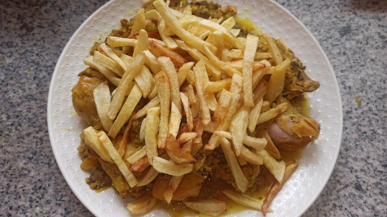 دجاج بالفريت و الزيتون محبوب المغاربة لذيذ و سهل في التحضير 