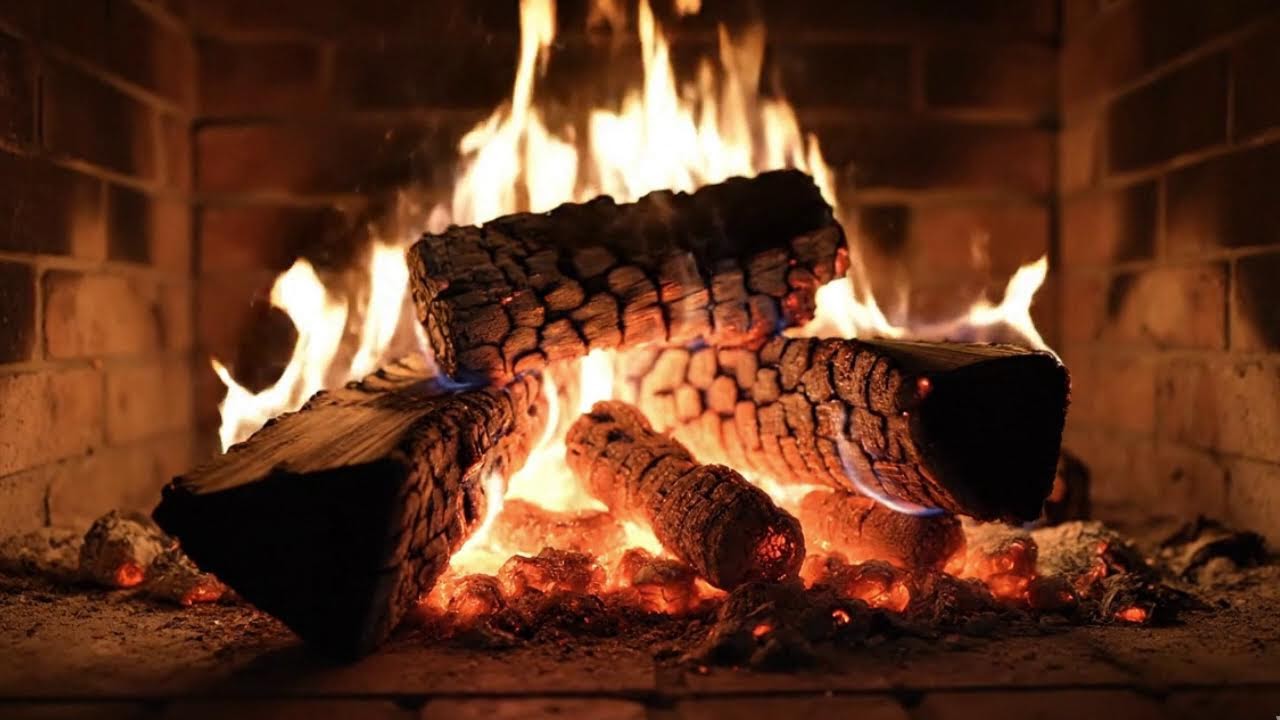Streaming Warm Fireplace Crackling Sounds | ASMR for Focus