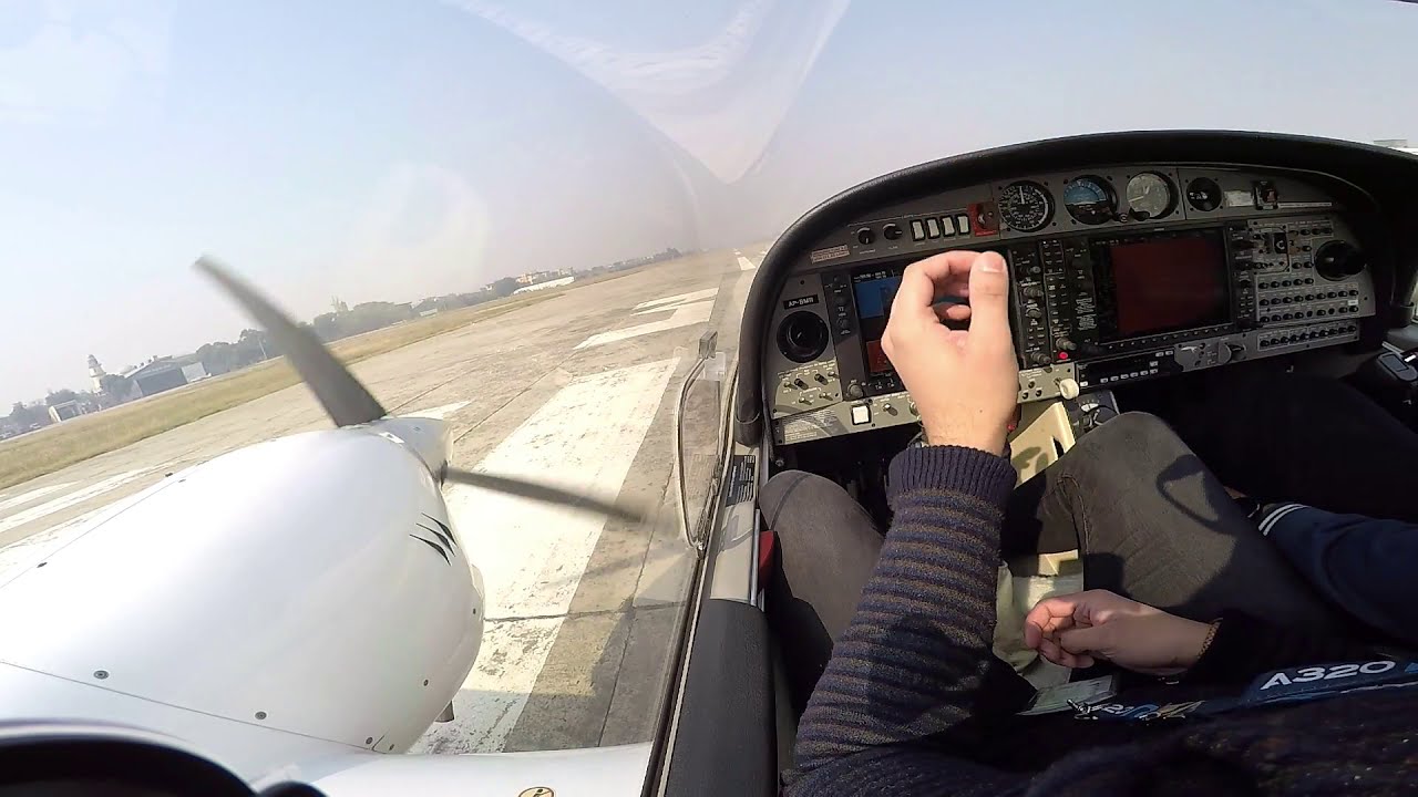 Flying the Diamond DA42 out of LAHORE, PAKISTAN - GOPRO