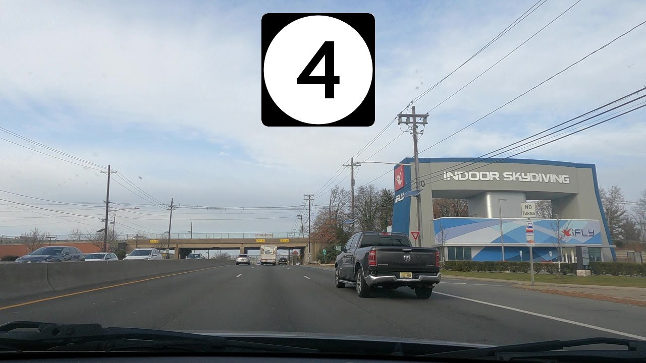 ⁴ᴷ⁶⁰ Driving New Jersey Route 4 from Fort Lee, NJ to Paramus, NJ