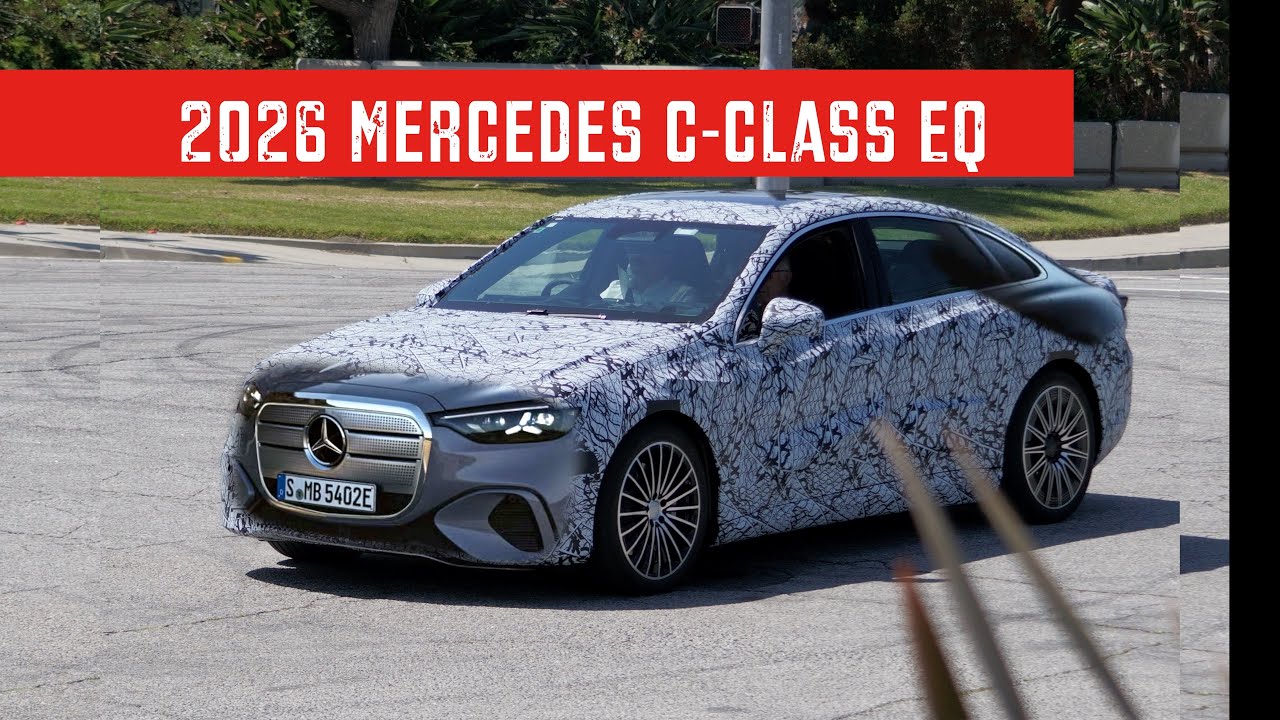 2026 Mercedes C-class with EQ Technology spotted with new grill style