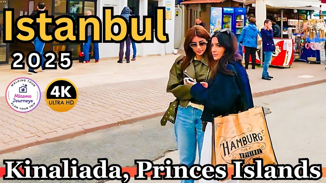 Istanbul guide for tourists | Kinaliada 4K Walking Tour, Beach, Nature, Cafes | Spring 2025