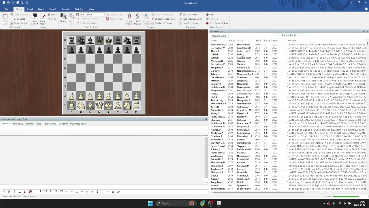 Build your own opening tree in ChessBase [2026]