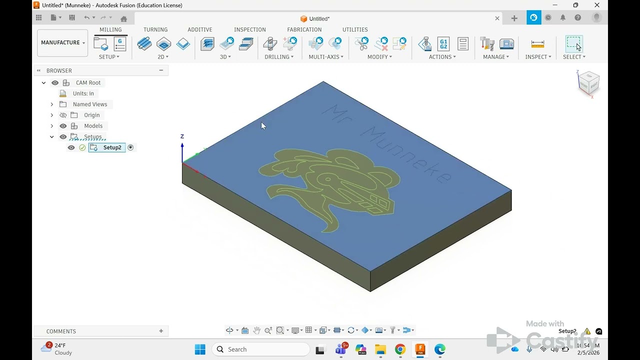 Fusion 360 Trace toolpath
