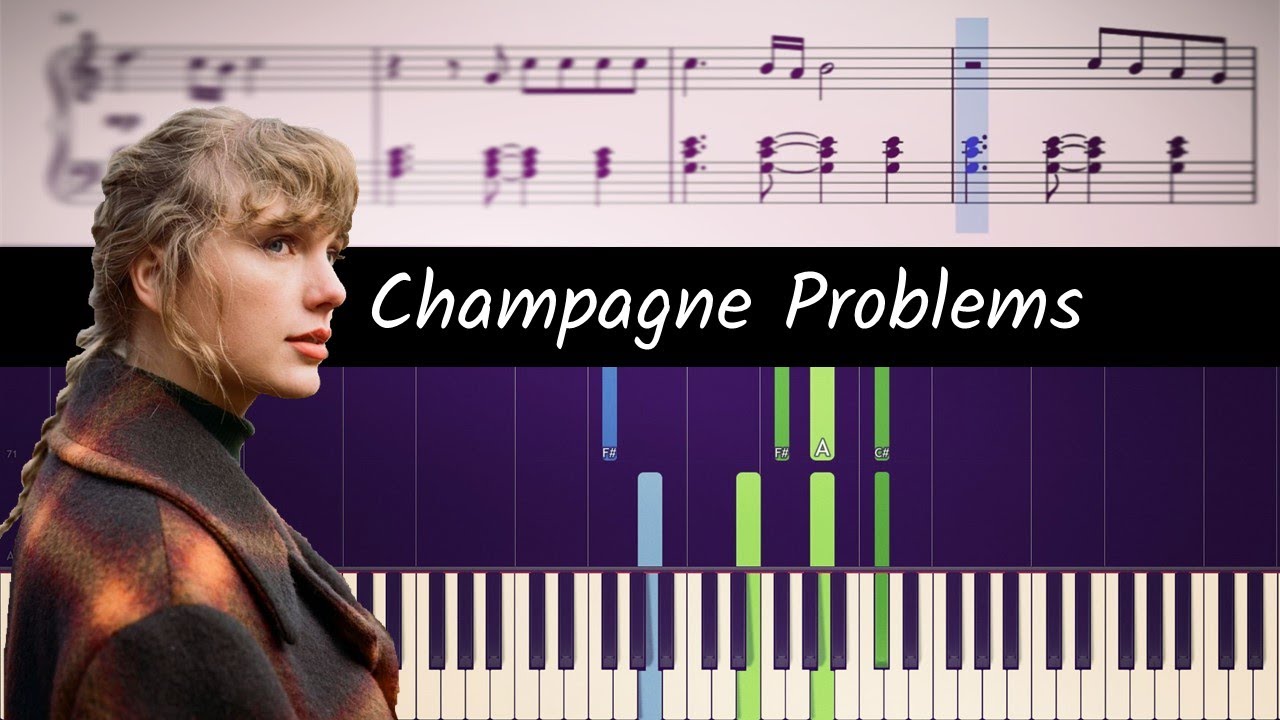 Taylor Swift - champagne problems - Piano Tutorial + SHEETS