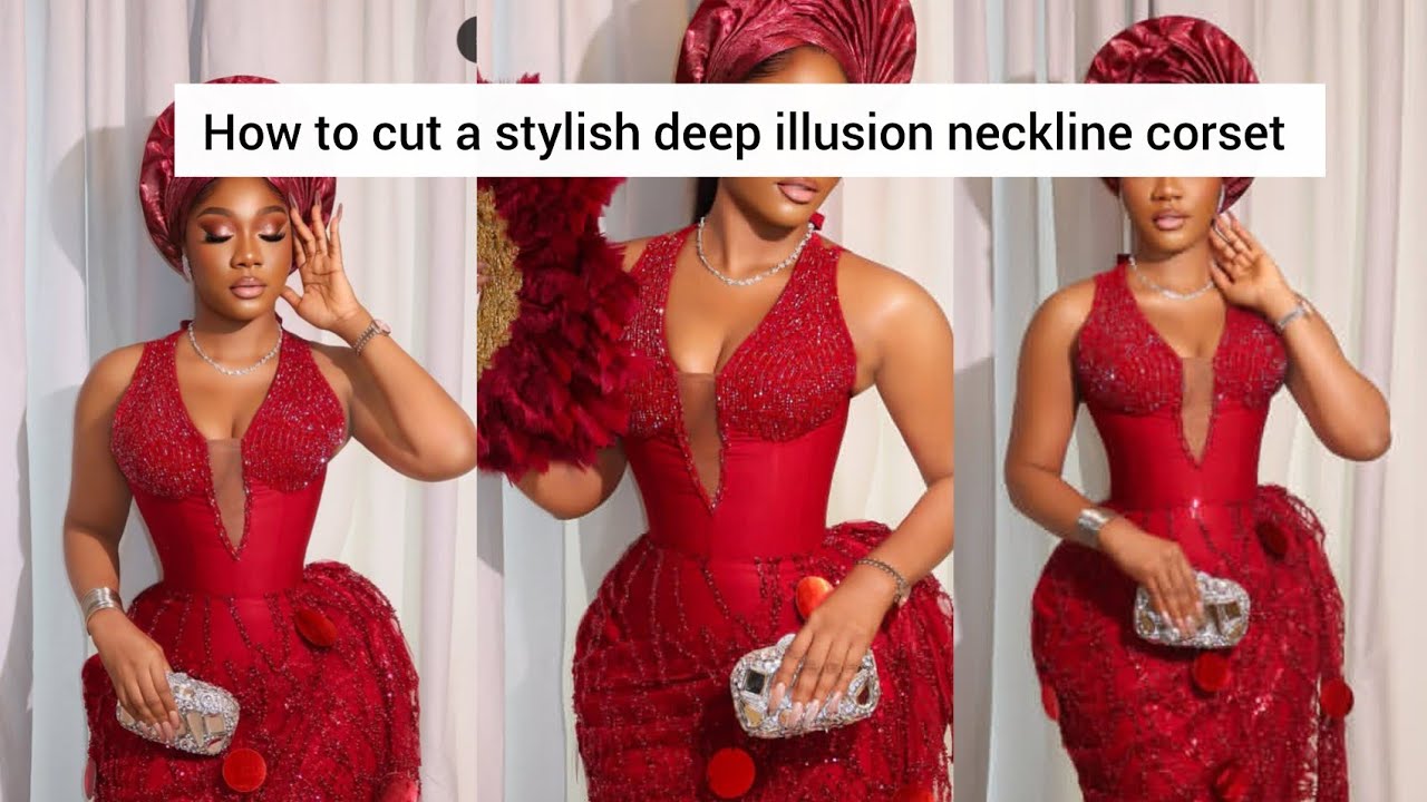 HOW TO CUT A DEEP PLUNGING ILLUSION NECKLINE CORSET #corset #how