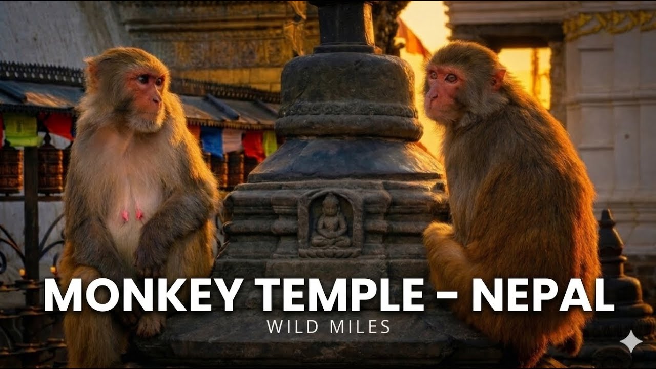 Monkey Temple -Silent sunrise walk | Kathmandu | Nepal #monkey 