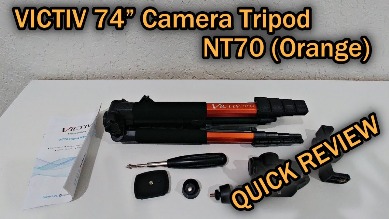 Victiv Camera Tripod NT70 (Orange), Lightweight Aluminum with Phone Tripod Adapter QUICK REVIEW