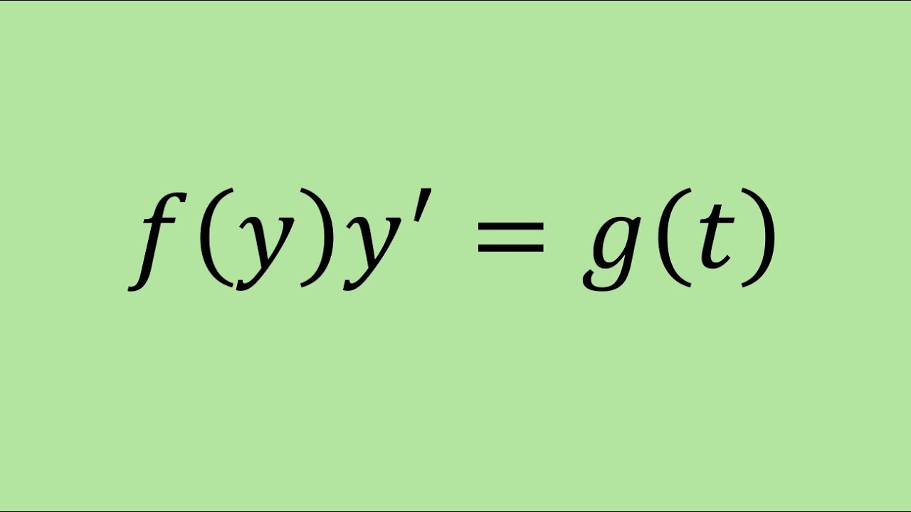 1.3 Autonomous and Separable ODEs (Differential Equations)