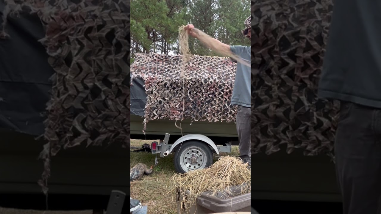 How I put grass on my duck blind