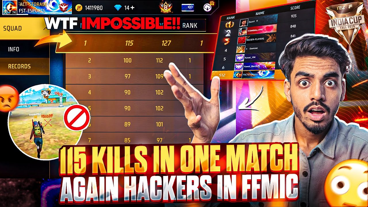 WTF💀 - 115 KILLS IN 1 MATCH🤬 | AGAIN HACKERS IN FFMIC 2026 SPRING !! | FFMIC 2026 FALL HACKERS