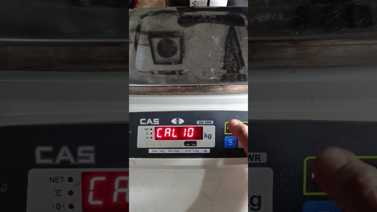 CAS SW-1WR  CAL10-CAL7-CAL3         Kap. 5kg ; e=d=1g   Calibration Kalibrasi