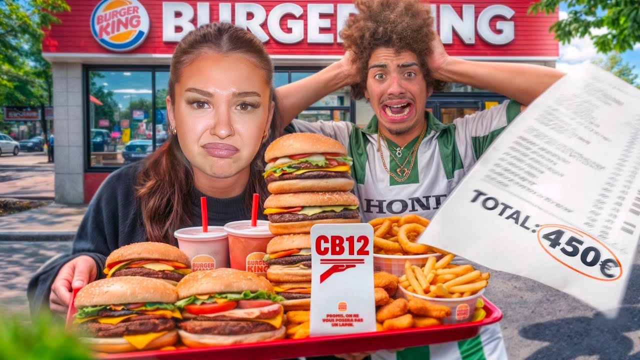 J'ai go&ucirc;t&eacute; TOUTE la carte BURGER KING 😳 feat @just1youtube