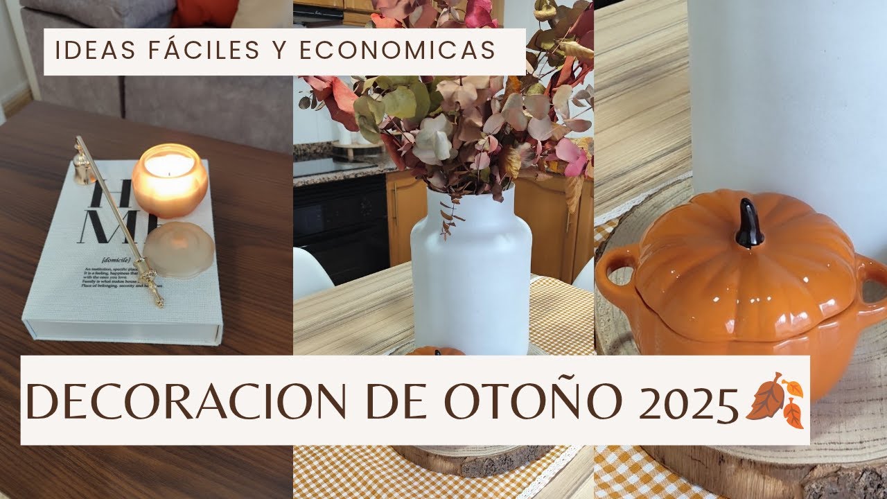 DECORA CONMIGO✨DECORACION DE OTOÑO 2025🍂ideas fáciles y economicas para el hogar🍂