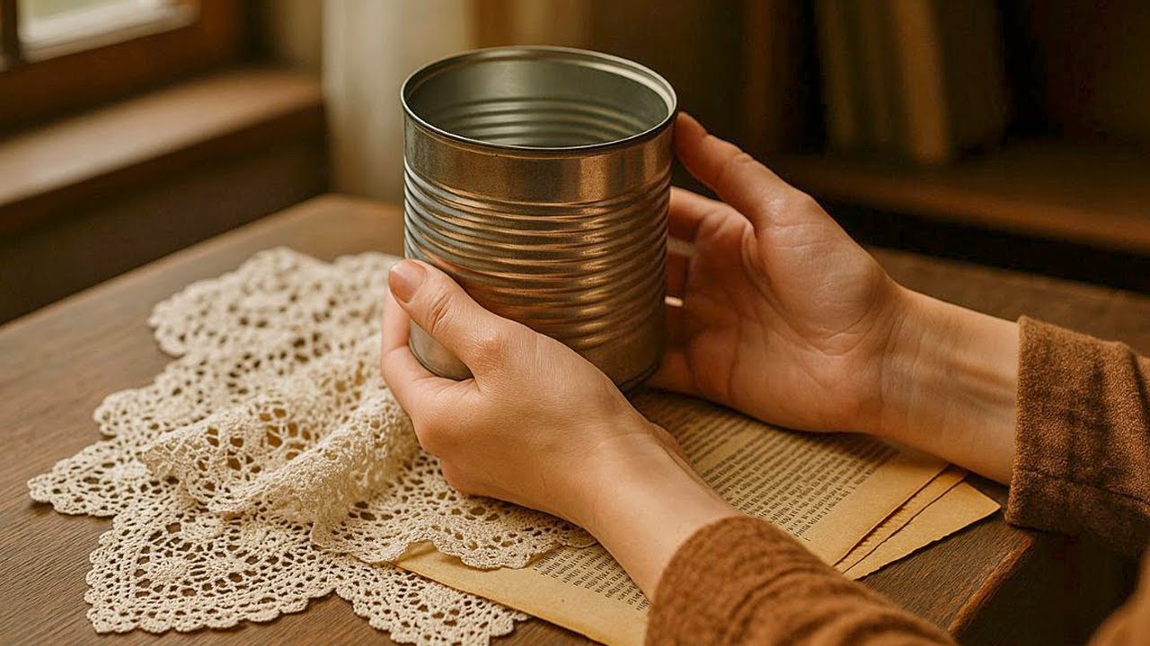 Я взяла консервную БАНКУ, старую КНИГУ, КРУЖЕВА, и вот что вышло! Потрясающий результат, который вас
