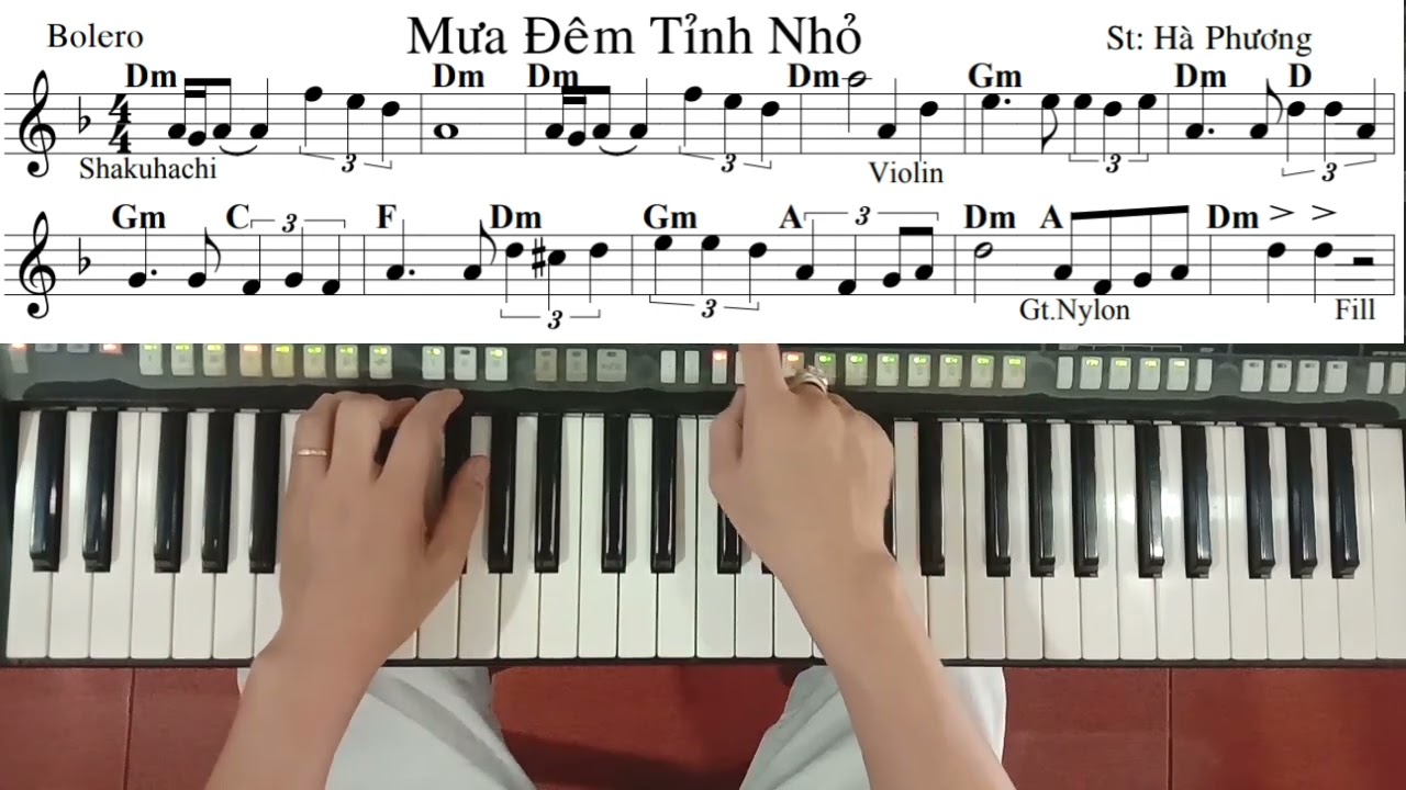 Bài: MƯA ĐÊM TỈNH NHỎ | St: Hà Phương | Hướng Dẫn Đệm Hát | Ku Tèo Piano.