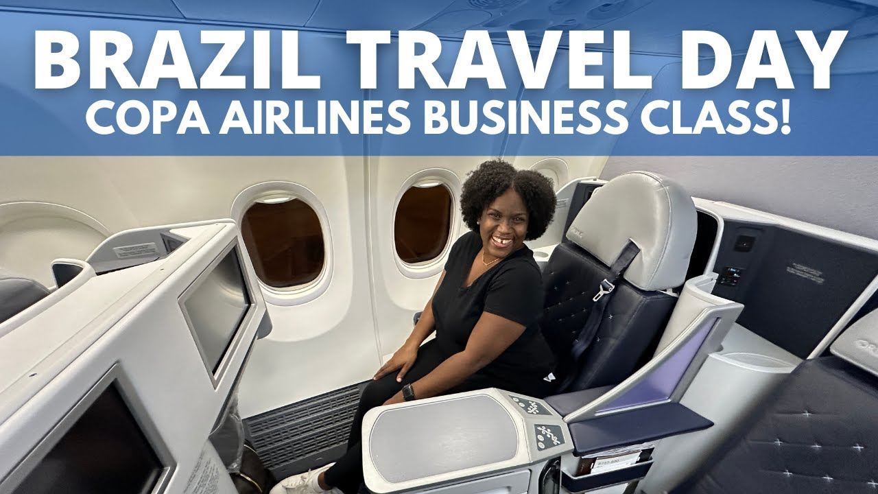 COPA AIRLINES BUSINESS CLASS FROM PANAMA TO BRAZIL | 2024 BRAZIL TRAVEL DAY VLOG