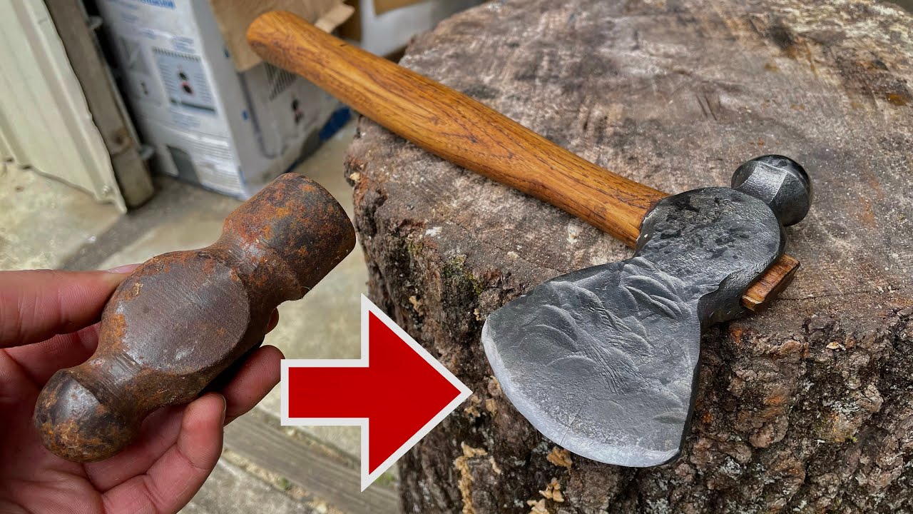 Axe Making - Forging a Hatchet From a Ball Peen Hammer