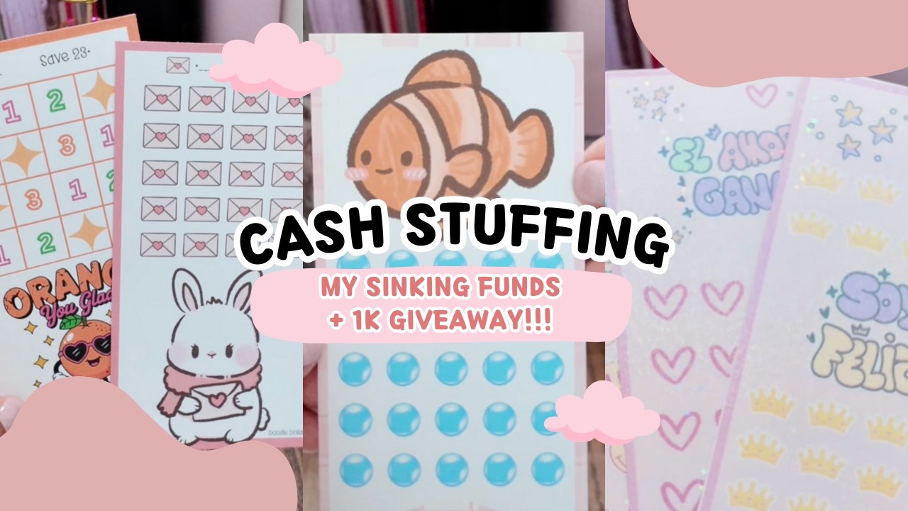 cash stuffing my sinking funds + 1k Giveaway!! ✨ 02.10