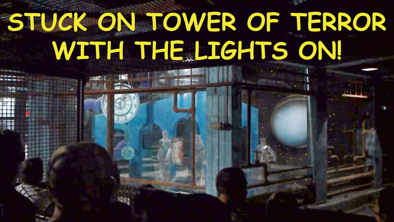 Stuck on Tower of Terror with lights on at Walt Disney World!
