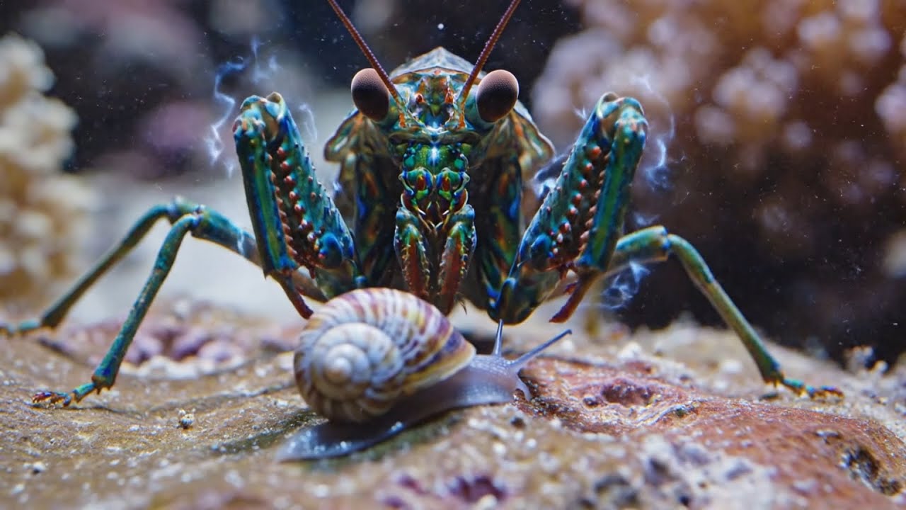 😱 UNE CREVETTE DE 18 CM FAIT FUIR UN CRABE GÉANT – INCROYABLE !