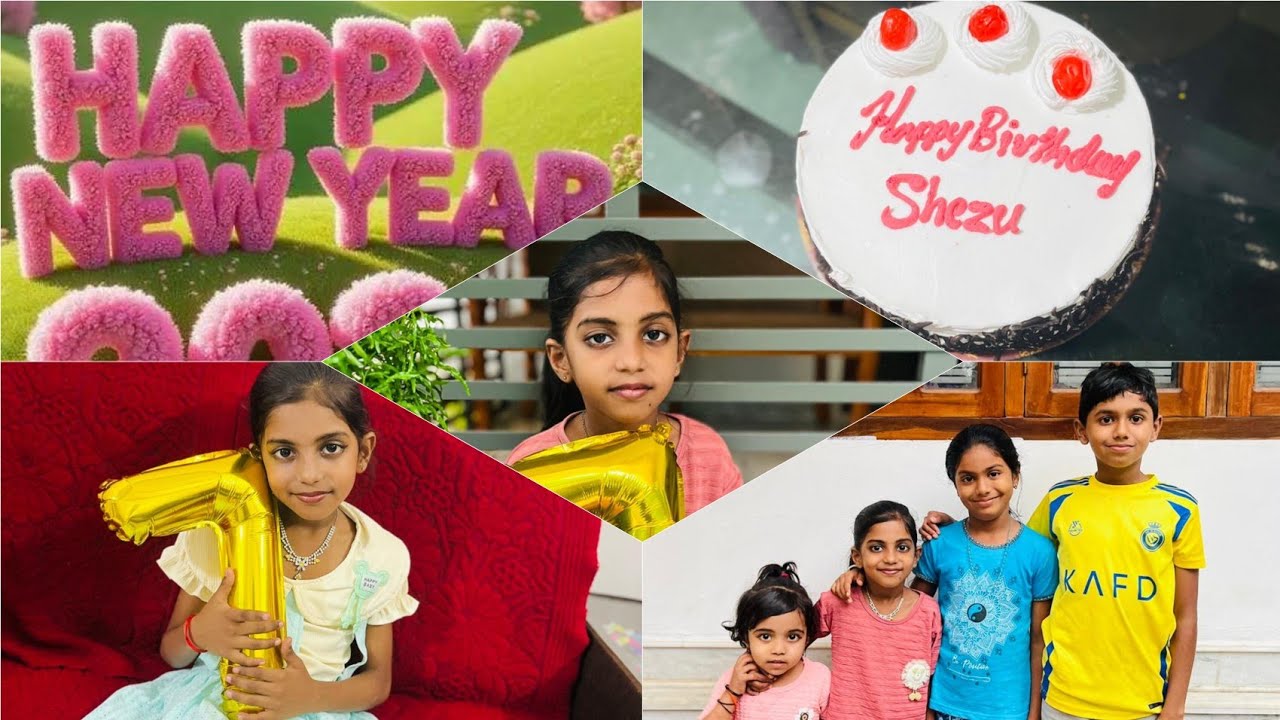 New year ഉം പിറന്നാളും ഒരുമിച്ചപ്പോൾ☺️🎊🥰