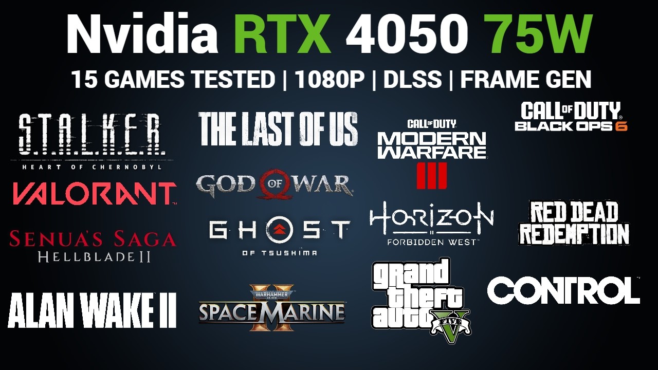 Nvidia RTX 4050 Laptop Gaming Test | 15 Games Tested | DLSS | Frame Gen | GIGABYTE G5 MF