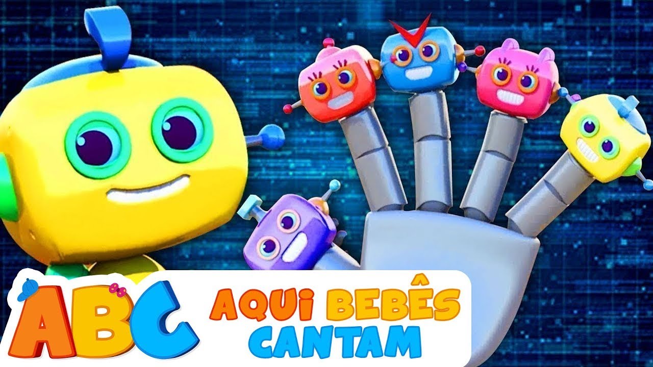 A FAMÍLIA DOS DEDOS DOS ROBÔS | Vídeos Para Crianças @aquibebescantam