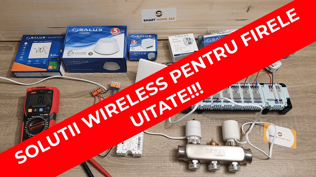 Lipsa cablu Centru Comanda si Centrala Termica - Solutie Wireless Tuya vs. Salus vs. Shelly