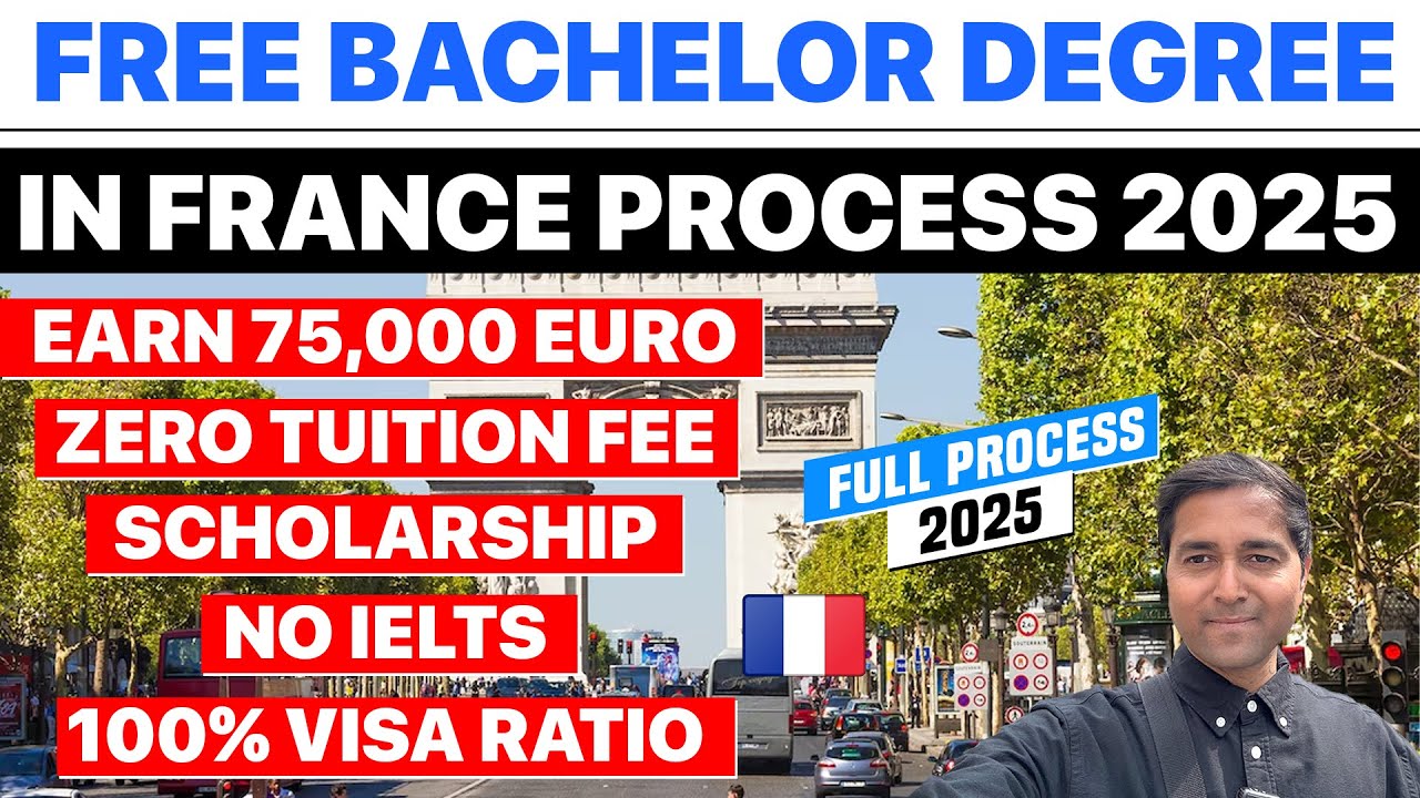 Free Bachelor Degree in France Process| No Fee/ No IELTS| Scholarship| Visa| Job 75000 Euro| Law| PR