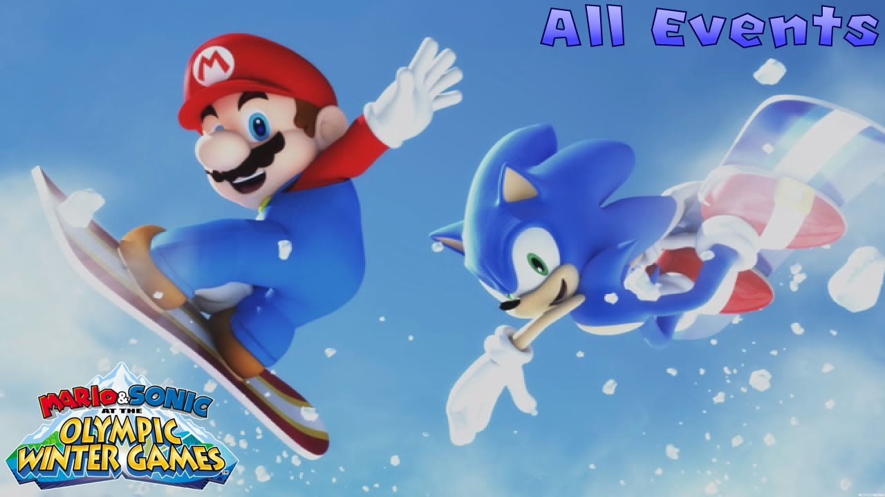 Mario & Sonic at the Olympic Winter Games (Wii) [4K] - All Events