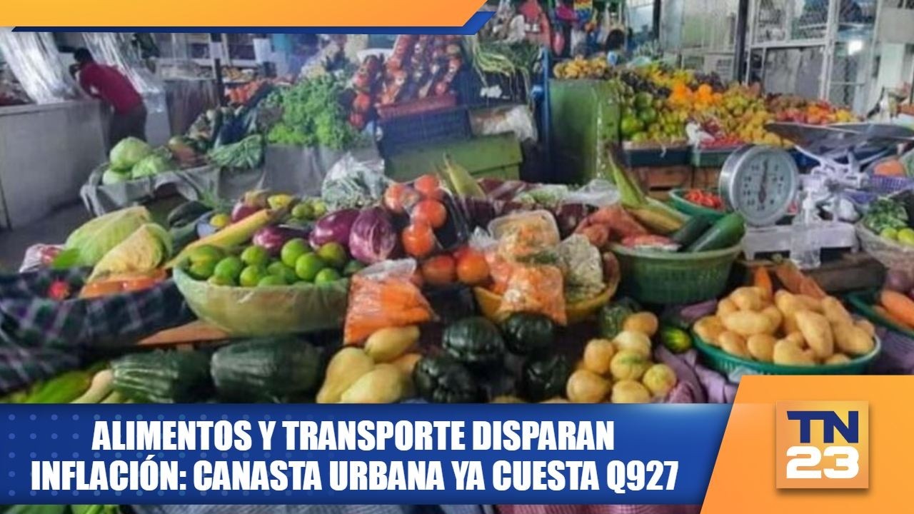 Alimentos y transporte disparan inflación: Canasta urbana ya cuesta Q927